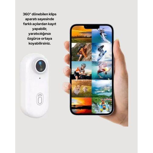 360° Klipsli Manyetik Spor Kamera Yüksek Çözünürlük