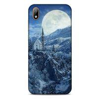 Huawei Y5 2019 Kılıf Snowix (49) Ultra Silikon Kılıf Beyaz Mavi