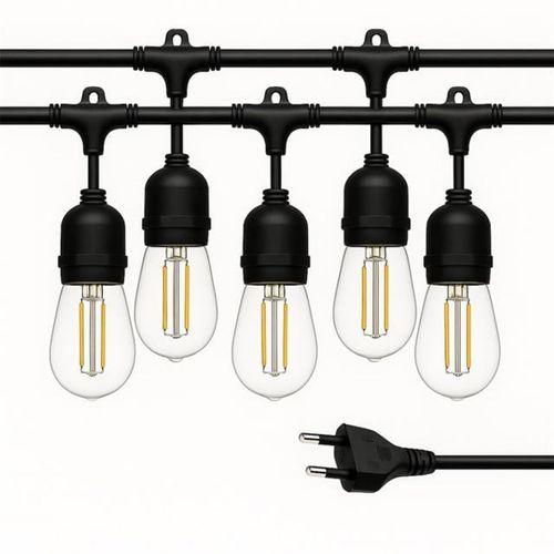 Ledx KB00001 5'li E27 Duy Sıralı 5 Metre Lamba Kablosu (5 Adet Duy İçerir)