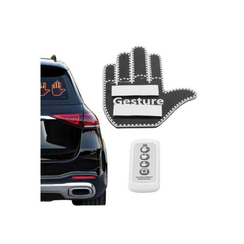 El Orta Parmak Led Kumandalı Araç İçi Reflektör Arka Cam El Simgesi