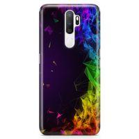 Oppo A5 2020 Kılıf Prizma Arka Kapak Koruma Desenli Full Koruyucu