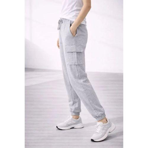 Jogger Eşofman Altı Rahat Kalıp, Kargo Cepli, Lastikli Paça, Günlük Spor Pantolon - Gri