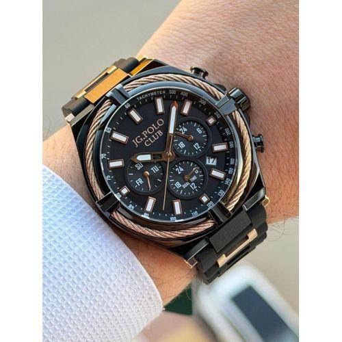 JG.Polo Club Silikon Kordon 2 Yıl Garantili 5 Atm Suya Dayanıklı Erkek Kol Saati+Bileklik 04371.4