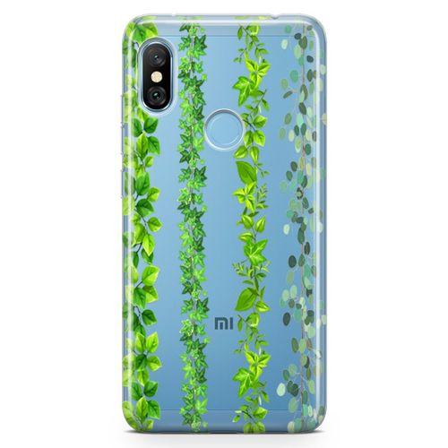Xiaomi Redmi Note 6 Pro Kılıf Asma Yaprak Arka Kapak Koruma Desenli Full Koruyucu