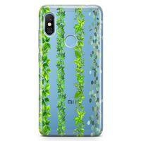 Xiaomi Redmi Note 6 Pro Kılıf Asma Yaprak Arka Kapak Koruma Desenli Full Koruyucu
