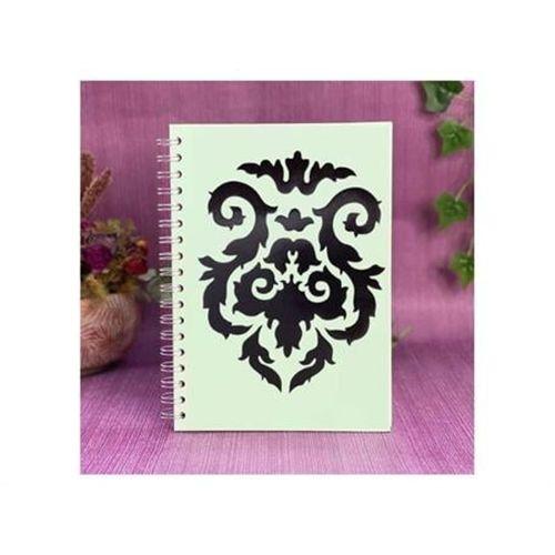 Defter Sticker,Laptop Sticker  Siyah Çiçekli Pvc 48X33X0,5Cm