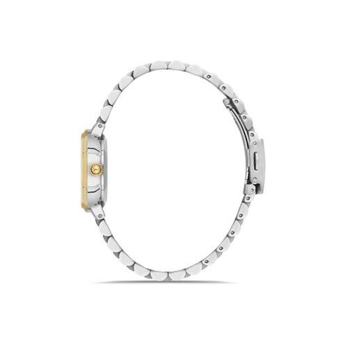 Ferro FL21493A-D6 Quartz Çelik Altın/Gri Yeşil Kadran 28 mm Kadın Kol Saati