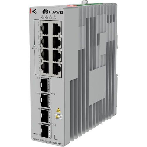 HUAWEI EKITENGINE S210I-8P4SX 8 PORT GIGABIT+2X2.5GB 2X10G SFP+ CLOUD YÖNETİLEBİLİR L2+ ENDÜSTRİYEL 240W POE SWITCH