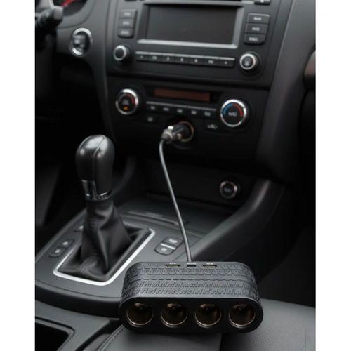 Araçlar İçin 4’lü Çakmak Çoklayıcı Type C Usb Ve Koruma Sistemli