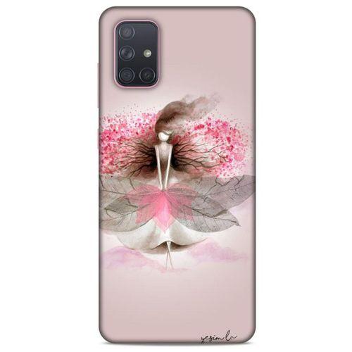 Y.Liva-2020 (Sakura) Samsung Galaxy A71 Kılıf Silikon Kapak Desenli