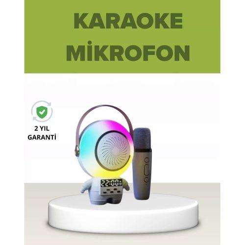 Astronot Tasarımlı Bluetooth Speaker Ve Kablosuz Mikrofon Karaoke Seti