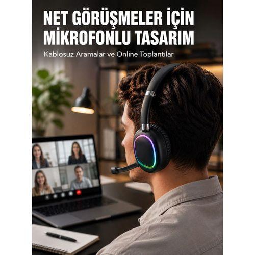 Kablosuz Bluetooth 5 0 Kulaklık Rgb Işıklı Tasarım