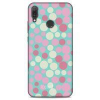 Huawei Y9 2019 Kılıf Pastel Renkler (50) Shockproof Kılıf Bordo Pembe