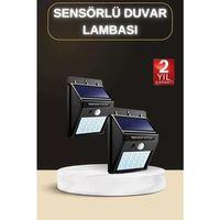 Bahçe Aydınlatma Sensörlü Güneş Enerjili Duvar Lambası 40 Led Işık
