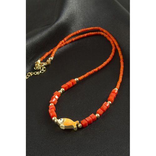 Karışık Figürlü Miyoki Boncuk Küp Kristal Kolye 1 Adet