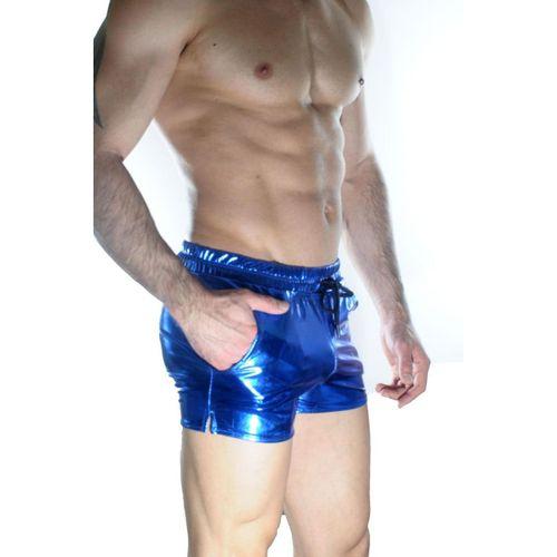 Erkek Mavi Lame Short