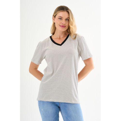 ALEXANDERGARDI V Yaka Çizgili T-shirt