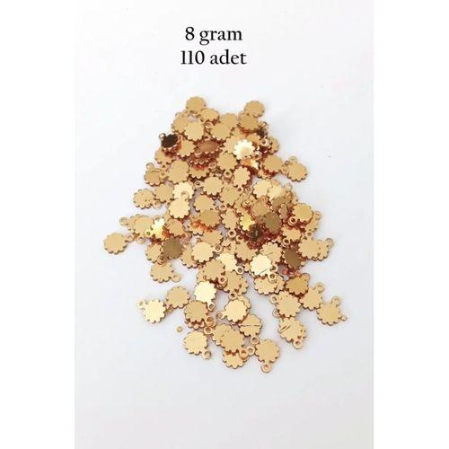 Oya Abiye Bileklik Kolye Pleksi Metalik Plastik Pul Altın Renk 8 gram 110 adet - BNC474