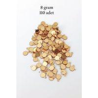 Oya Abiye Bileklik Kolye Pleksi Metalik Plastik Pul Altın Renk 8 gram 110 adet - BNC474