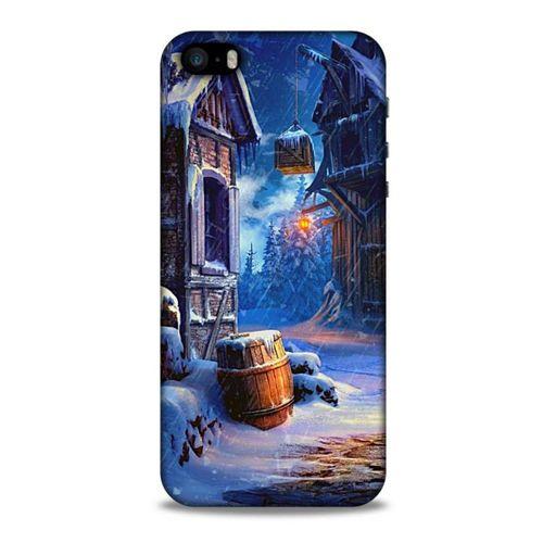Apple iPhone SE Kılıf Snowix (46) Core Armor Kılıf Kahverengi Mavi