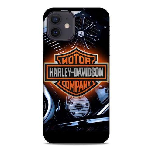 Apple iPhone 12 Uyumlu Kılıf Motorsiklet (13) Silikon Kap Harley Davidson