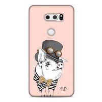 Animax Papyonlu Domuz LG K50S Kılıf Desenli Silikon