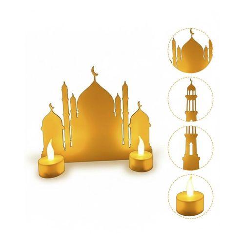 3d Cami Siluet Dekor 2 Pilli Mum Dahil Ramazan Masa Üstü