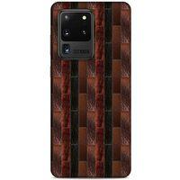 Samsung Galaxy S20 Ultra Kılıf Patchwork (8) Baskılı Kılıf Siyah Kahverengi