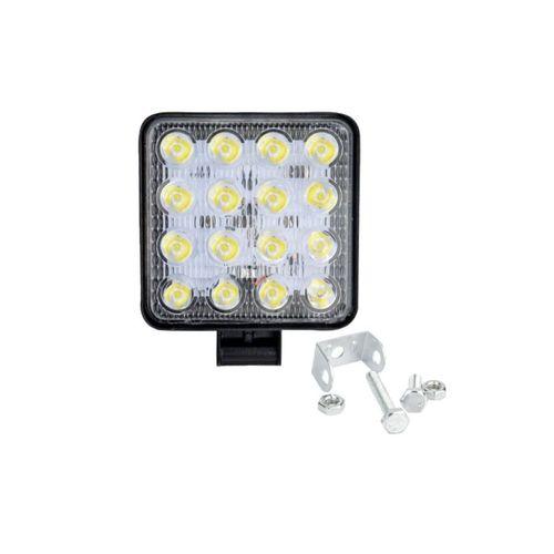 Off Road Sis Gündüz Farı Çalışma Lambası 8,5x8,5cm Kare 16 Led Traktör Kamyon Iş Makinesi