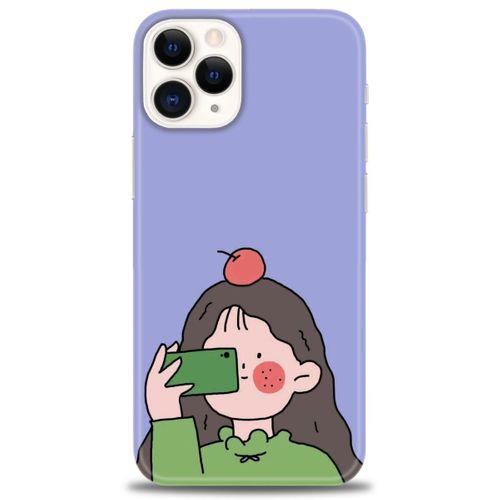 iPhone 12 Pro Kılıf HD Baskılı Kılıf - Yeşil Kız + Tam Ekran Koruyucu