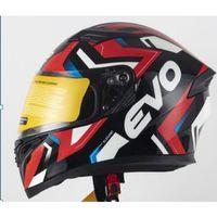 SEVGENT Kask Çeneli Gözlüklü Evo Kırmızı-Beyaz-Siyah 31608 -M-