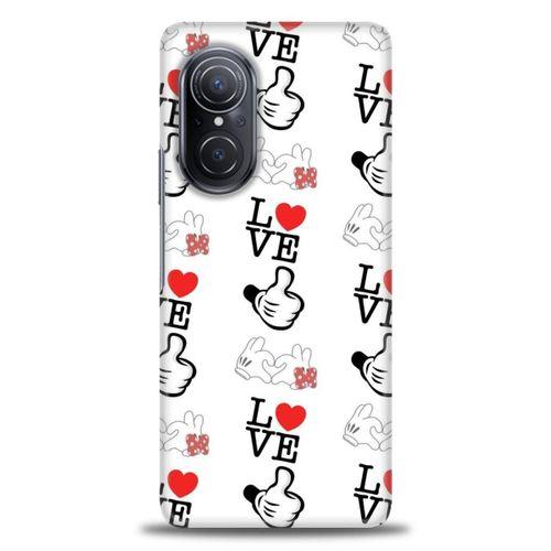Huawei Nova 9 SE Kılıf HD Baskılı Kılıf - Love Mickey + Tam Ekran Koruyucu