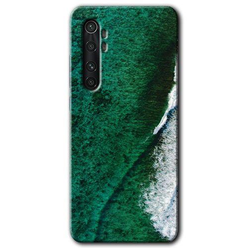 Xiaomi Mi Note 10 Lite HD Baskılı Kılıf + 9D Tam Ekran Koruyucu - Yeşil Okyanus