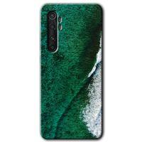 Xiaomi Mi Note 10 Lite HD Baskılı Kılıf + 9D Tam Ekran Koruyucu - Yeşil Okyanus