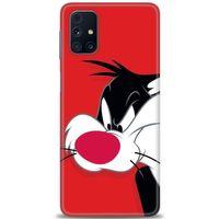 Samsung Galaxy M31S Kılıf HD Baskılı Kılıf - Sylvester + Tam Ekran Koruyucu