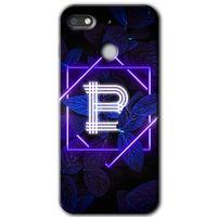 General Mobile GM 8 Go Kılıf HD Desen Baskılı Arka Kapak - Dark Neon Yaprak B Harfi