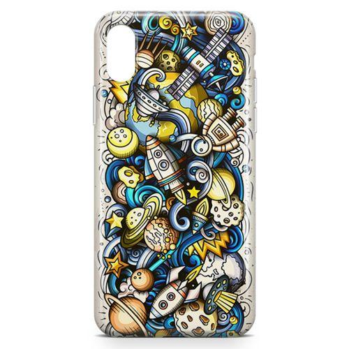 Apple iPhone XS Kılıf Uzay Yolu Arka Kapak Koruma Desenli Full Koruyucu