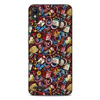 Graffitix (47) Desenli Silikon Kapak LG K20 2019 Kılıf