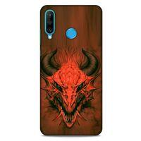 Huawei P30 Lite Kılıf Dragons (14) Lansman Kılıf Kırmızı Boynuzlu Ejderha