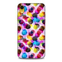 Apple iPhone XR Kılıf Pastel Renkler (42) Rugged Armor Kılıf Mor Pembe