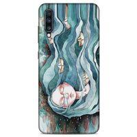 Samsung Galaxy A70 Kılıf Depresyon (45) Liquid Air Kılıf Bordo Gri
