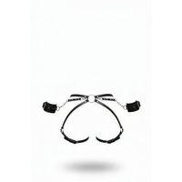 Siyah Harness Takım Zincir Detaylı Bileklik Bağlantılı Deri - Brf270