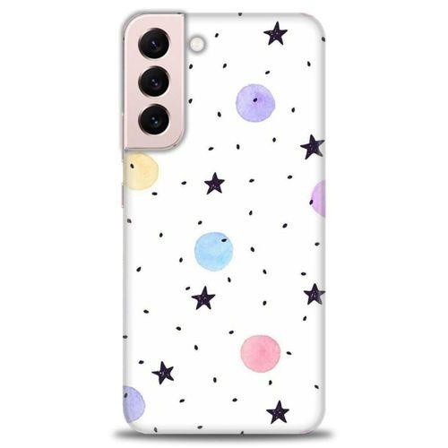 Samsung Galaxy S22 Plus Kılıf HD Baskılı Kılıf - Yıldız ve Daireler + Tam Ekran Koruyucu