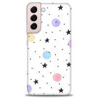 Samsung Galaxy S22 Plus Kılıf HD Baskılı Kılıf - Yıldız ve Daireler + Tam Ekran Koruyucu