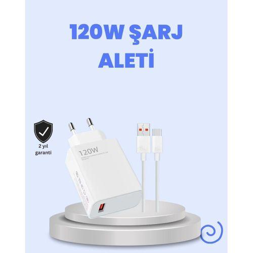120 Watt Turbo Şarj Cihazı  Redmi Note 10 11 12 Uyumlu