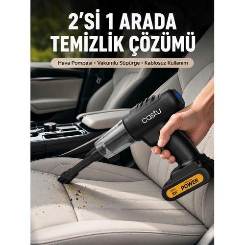 Kablosuz Araç El Süpürgesi Hava Pompası Kombinasyon