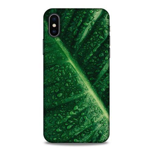 Lopard Apple Iphone X Uyumlu Kılıf Bahar (31) TPU Kılıf Nemli Yaprak