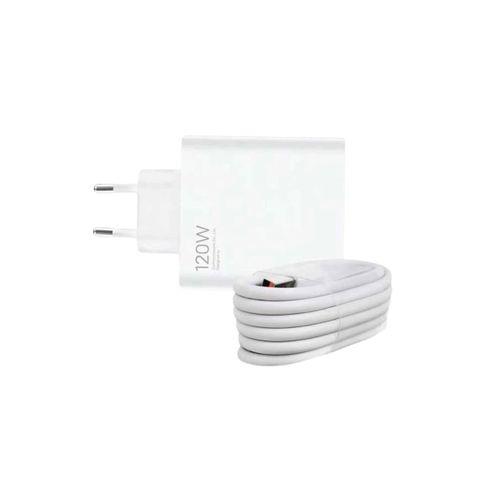 120 Watt Turbo Hızlı Şarj Aleti Seti Hızlı Şarj Adaptörü Beyaz