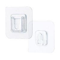 Angel Of Life® Eşya Sabitleme Askısı 10 Çift Şeffaf Çift Taraflı Yapışkanlı Geçmeli Klips