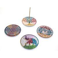 Obsidian Taşı Yuvarlak Tütsülük